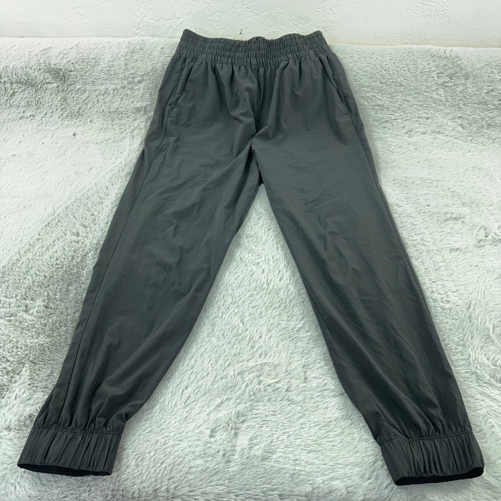 Vuori Villa Joggers Womens Small Gray Lightweight Stretch Elastic Waist Cuff